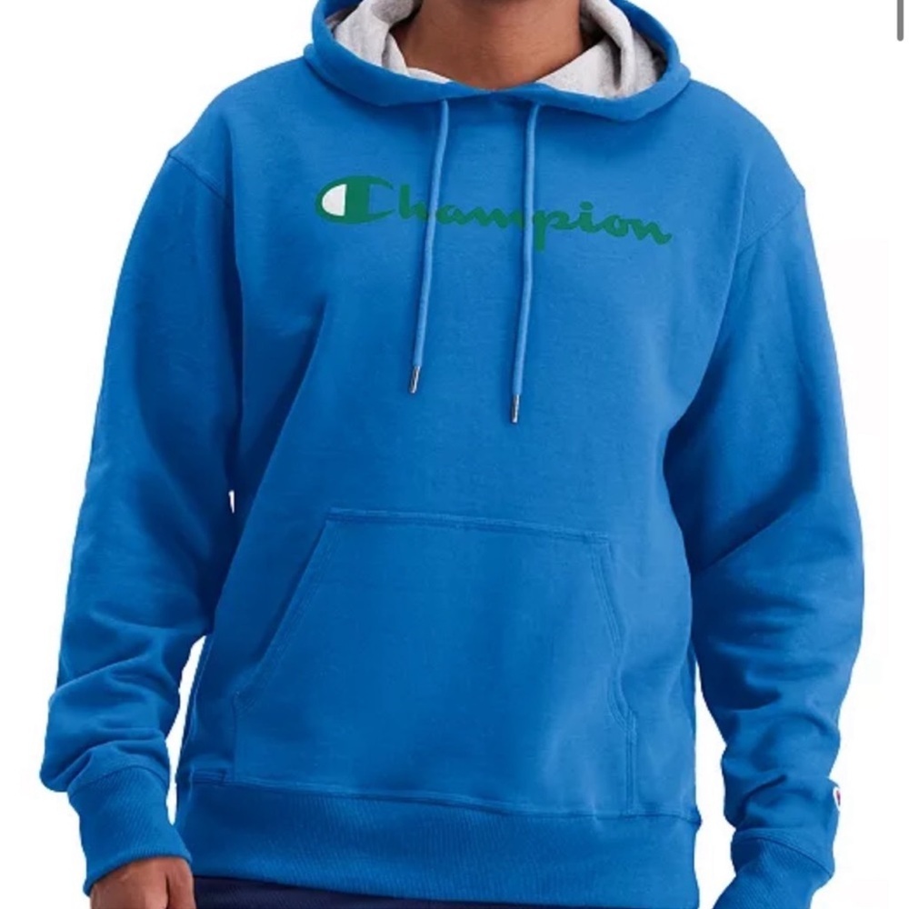 Champion Men's Powerblend Script Graphic Hoodie Size XL